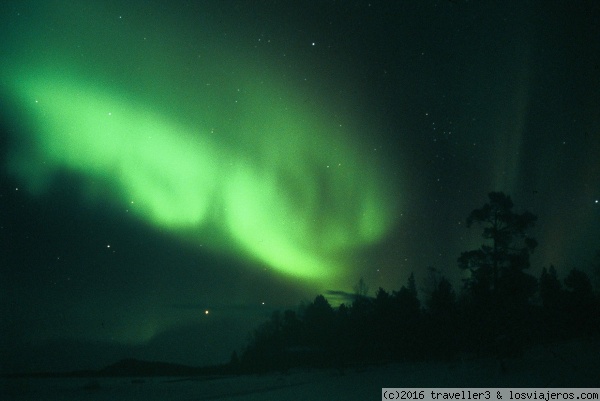 aurora boreal
Aurora boreal en el Lago Inari,

