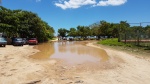 Zona de acceso inundada