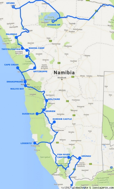 NAMIBIA: La vuelta al Sur de África en 80 días (2) - Blogs de Namibia - COMENTARIOS GENERALES (1)