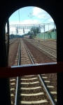 Vista desde vagón de cola tren polaco
Vista, Vistas, desde, vagón, cola, tren, polaco