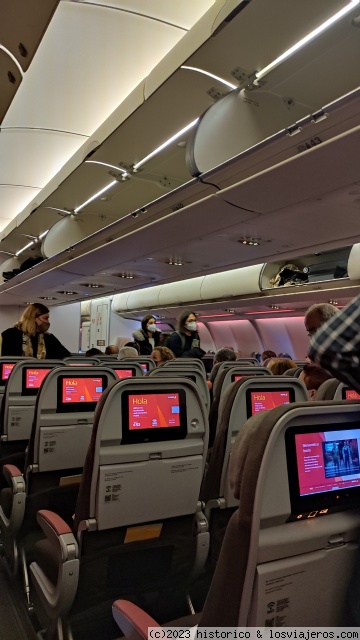 interior Airbus A330
Interior Airbus A330 en su vuelo desde  Nueva York a Madrid en el día 6/12/2022 a las 17 horas
