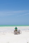 Vendedor en playa de Holbox
playa,Holbox,Yucatán,México