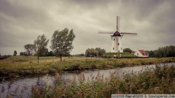 Molinos y canales en Flandes
Paseo junto al canal que une Brujas y Damme, en Flandes (Bélgica)
