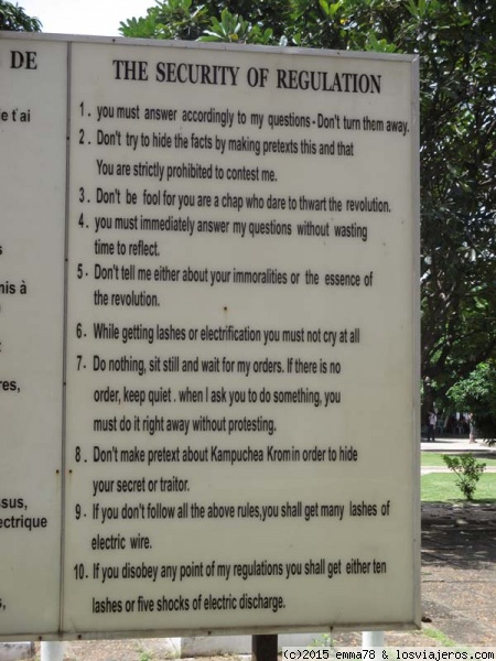 Normas de la prisión de Phnom Penh
Normas de la prisión de Phnom Penh durante la época del genocidio camboyano a manos de los jemeres rojos
