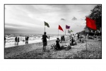 Atardecer en playa
Atardecer, playa, isla,  Koh Chang blanco y negro, y color