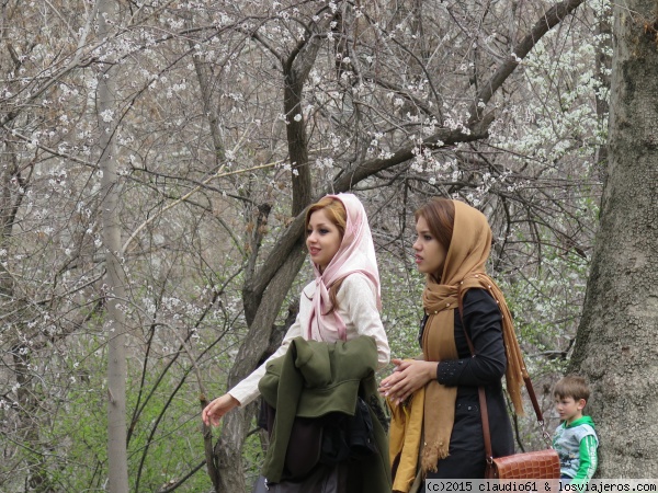 Cerezos en flor en Sa´adabad
Saadabad era la residencia de verano del shah Reza en 1920 y su hijo Reza Pahlevi en los ´70; durante el  Noruz, año nuevo persa que se celebra el 21 de marzo los cerezos florecen mientras los iranies pasean por sus hermosos jardines.-
