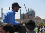 Isfahan , carruajes en la plaza Naqsh-e-Yahan