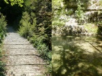 puente de piedra y pozas cristalinas en Tzoumerka