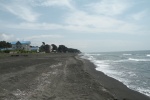 La playa con negra arena magnética
Ureki, playa, negra, arena, magnética