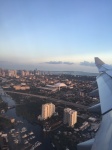 Vistas de Miami
Vistas, Miami, desde, avión, cuando, empieza, aproximarse, para, aterrizaje