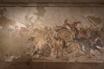 Mosaico de Issos (Alejandro Magno)
Mosaico, Issos, Alejandro, Magno, Fauno, Pompeya, original, hallado, casa