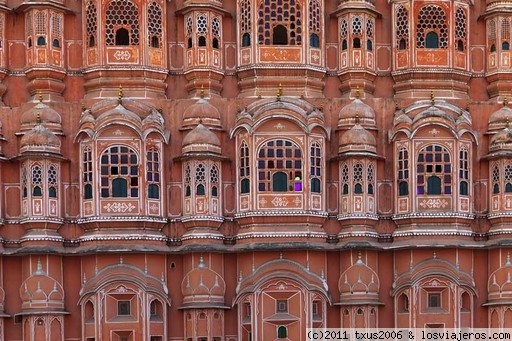 Detalle del Palacio de Los Vientos en Jaipur
Uno de los palacios más visitados y bonitos de Jaipur
