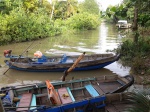 Barcas sobre el rio en Luang Prabang