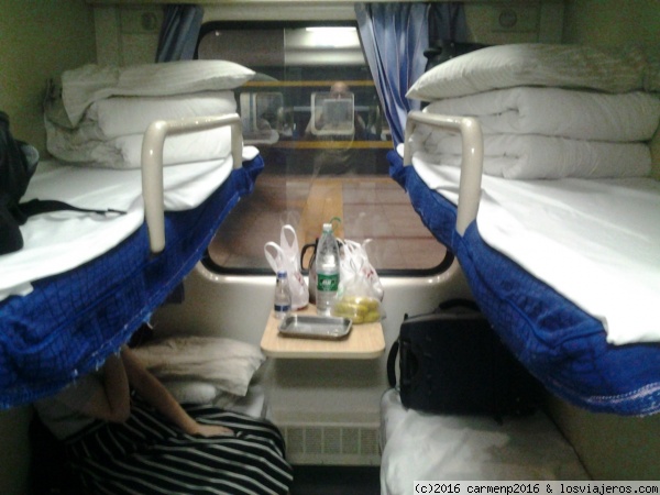 vagon tren China
Literas duras en tren chino
