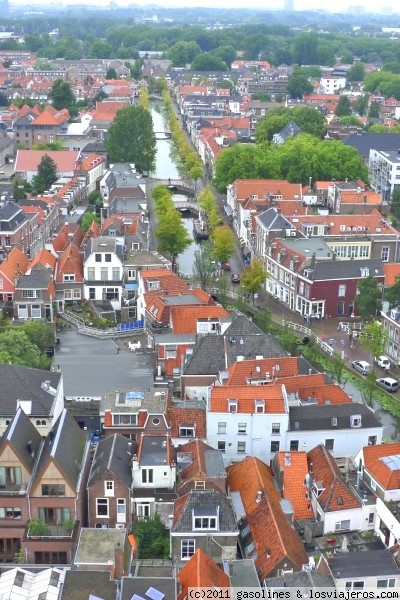 Vista de Delft
Vista de Delft con sus canales desde el campanario de la iglesia nueva
