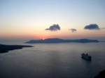Atardecer sobre Thirassia en Santorini
