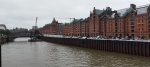 Vista desde puente Kehrwiedersteg al Binnenhafen, Hamburgo