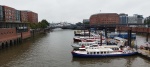 Vista desde puente Kehrwiedersteg al Binnenhafen, Hamburgo