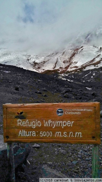 Volcán Cotopaxi-Refugio Whimper
El cartel indica 5000mts. pero son aprox. ya que en el interior de la cafetería otro cartel indica 5050mts.
