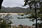 Abel Tasman - Vista aérea de Bark Bay Beach