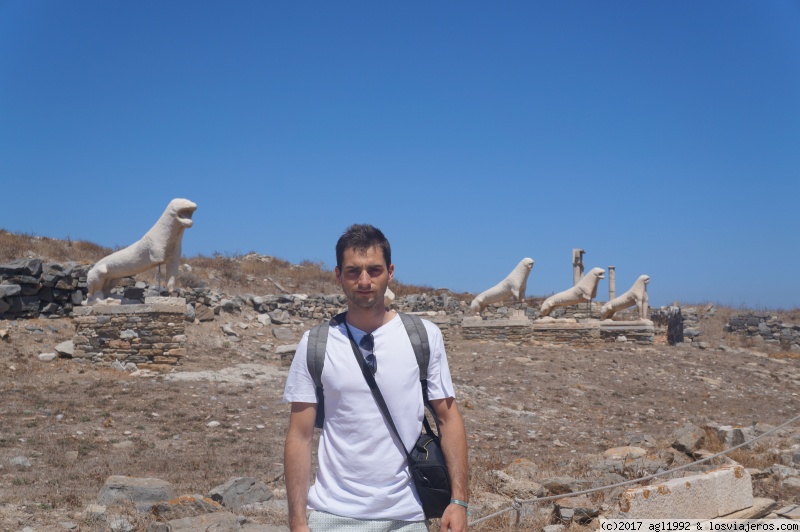 Viajar a  Grecia: Delos - Terraza de los leones (Delos)