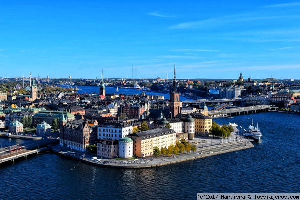 Vista aerea
Vista desde la torre del ayuntamiento de Estocolmo
