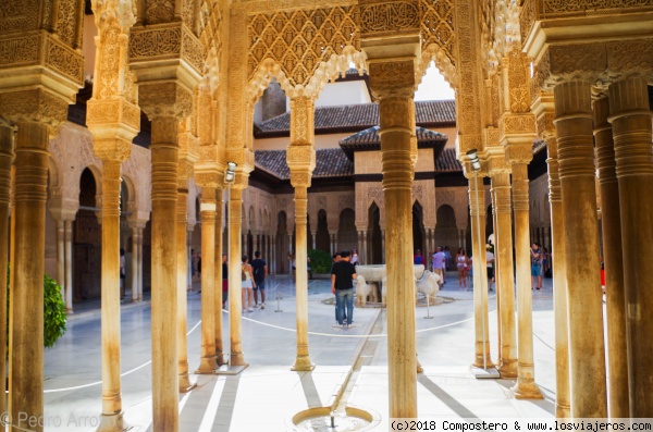 Granada. Patio de los Leones.
Un paseo por la Alhambra de Granada. El Patio de los Leones.
