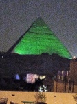 Vista de las pirámides desde el Hotel