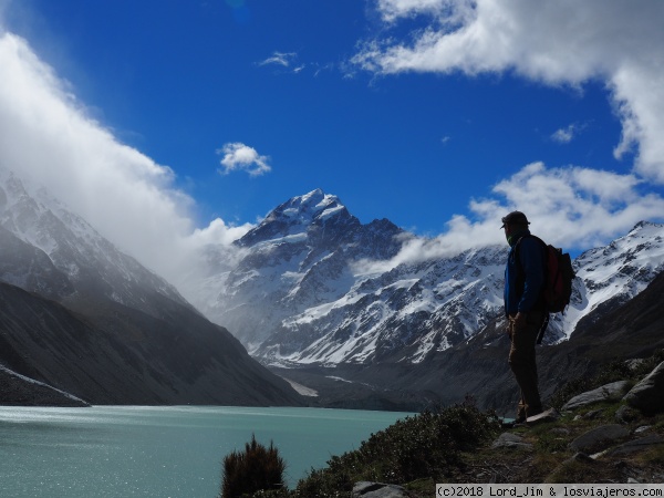 Final de la Hooker Valley Track
v
