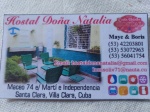Tarjeta de Visita Casa Doña Natalia
Tarjeta, Visita, Casa, Doña, Natalia, Santa, Clara, Cuba