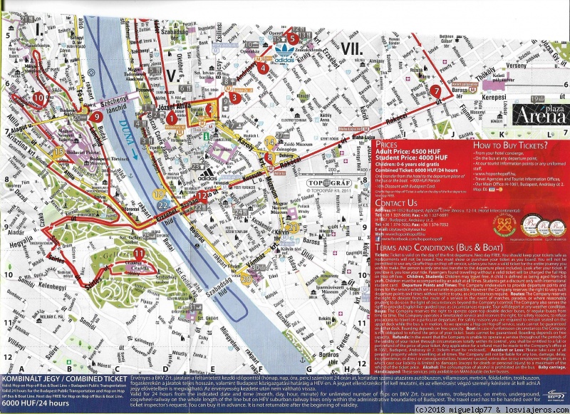 Mapas turísticos - Viena, Budapest, Praga y Bratislava (2)
