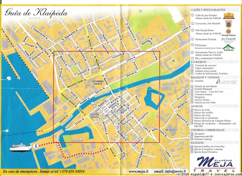 Viajar a  Baltico y Fiordos: Oruxmaps Mapa - Mapa Klaipeda (Oruxmaps Mapa)