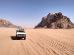 Saliendo del desierto de Wadi Rum