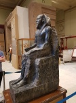 Estatua sedente del faraón Kefrén - Museo egipcio de El Cairo