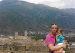 Castillo Castelgrande - visto desde castillo de Montebello