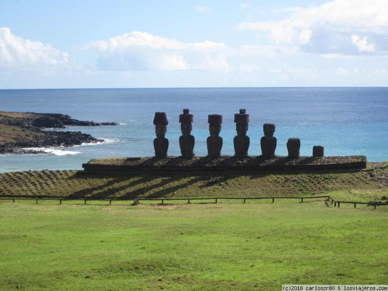 Isla de Pascua, en bicicleta y a pie - Blogs de Chile - Día 3: Ruta en bici llegando a las playas de Anakena y Ovahe. (1)