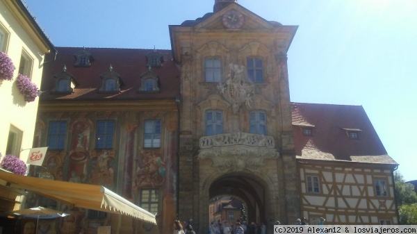 Ayuntamiento de Bamberg.
Frescos de la fachada del ayuntamiento.
