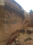 Pintada fútbol Barcelona en...