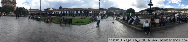 Plaza de armas de Cusco
Panorámica de la plaza de armas de la ciudad de Cusco (Cuzco, Perú)
