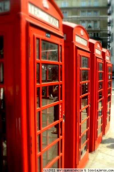 Cabinas de teléfono de Londres
Las famosísimas cabinas que abundan por la ciudad. Ahora también hay de color negro
