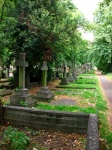 Tumbas en el cememterio de Brompton en Londres