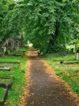 Camino a la tumba. Cementerio Brompton en Londres