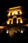 Toledo. Reloj plaza Zocodover por la noche