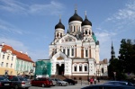 Tallinn, Estonia. Catedral de Alexander Nevsky en la colina de Toompea.