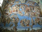Interior de la Capilla Sixtina en el Vaticano. Roma