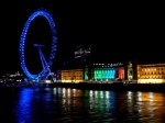 Night view of The Eye and County Hall