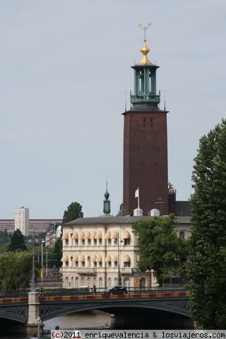 Torre del Ayuntamiento de Estocolmo
Vista desde la isla de Gamla Stan
