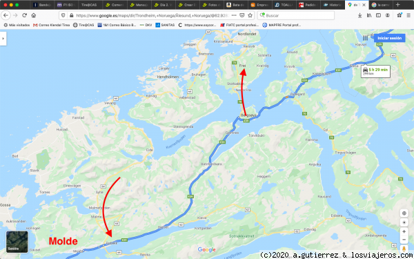 De Trondheim a Alesund. Desvio por la Carretera del Atlantico
De Trondheim a Alesund. Desvio por la Carretera del Atlantico
