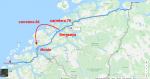 De Trondheim a Alesund y desvio por la Carretera del Atlantico