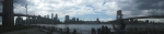 Panorámica desde Dumbo del Lower Manhattan entre dos puentes